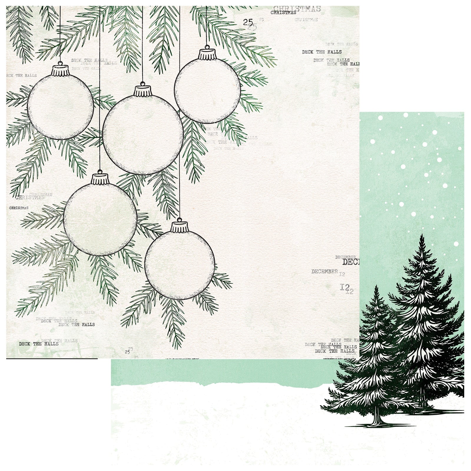 49 & Market Vicki Boutin Mistletoe and Memories Double-Sided 12x12" Cardstock, 20 sheets - Available in Multiple Styles