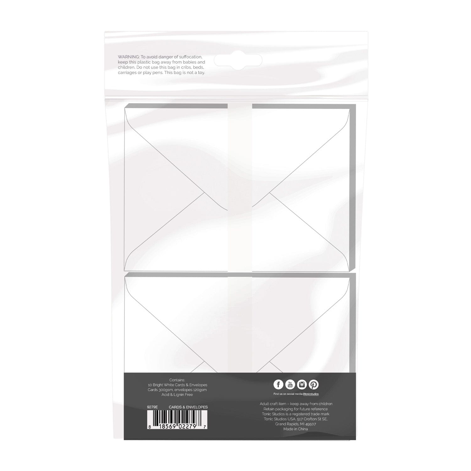 Bright White Blank Cards with Envelopes from Craft Perfect