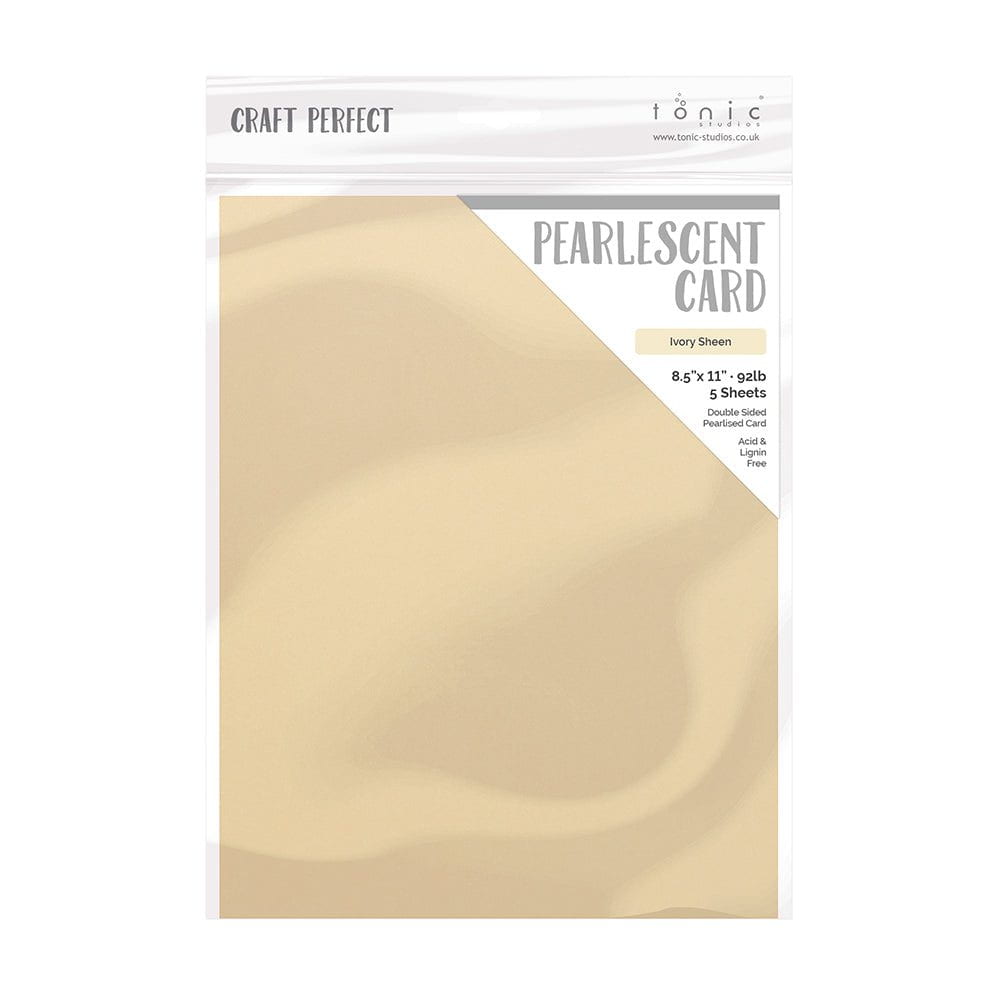 Craft Perfect Pearlescent Cardstock Bundle - Onyx, Ivory and Pearl