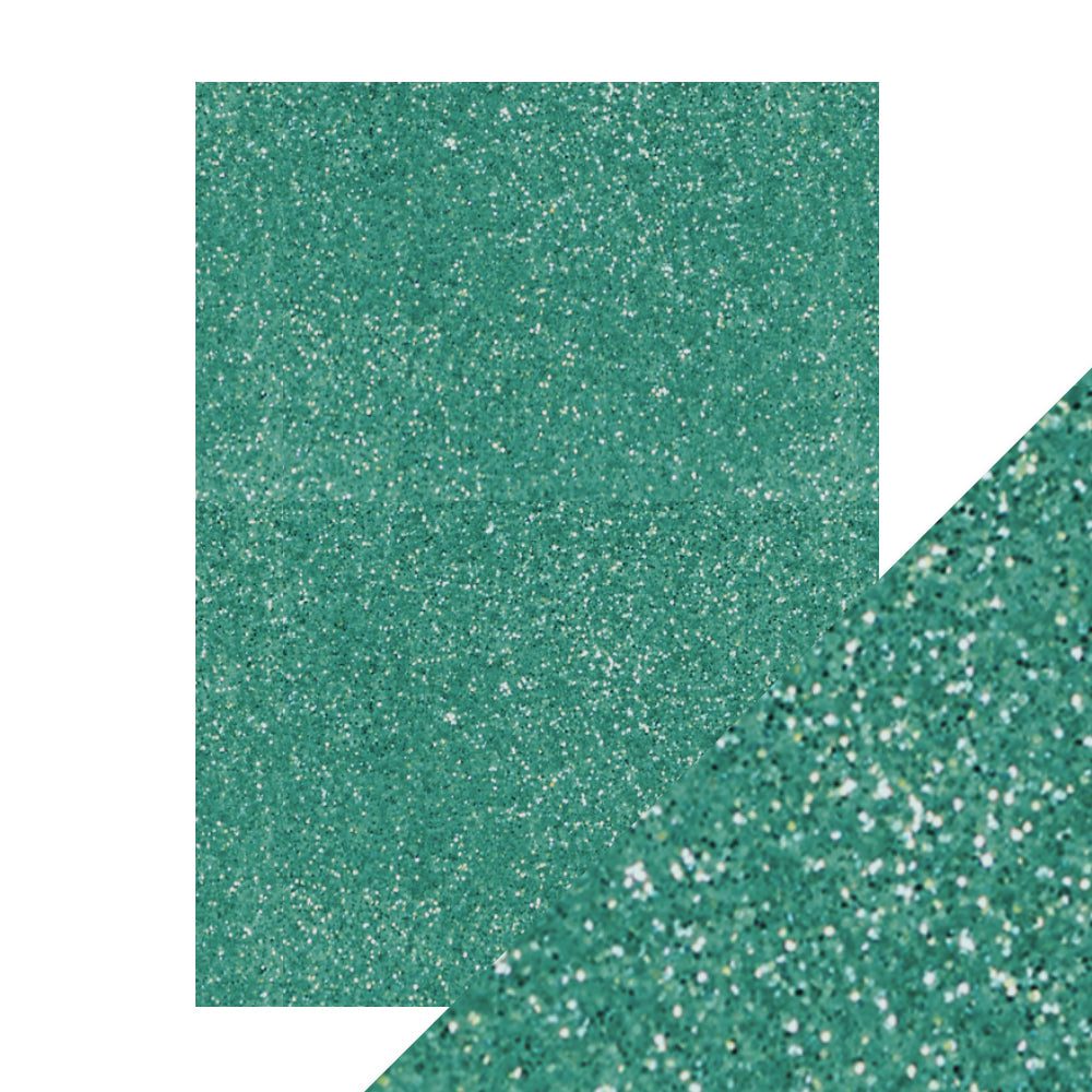 8.5x11 Turquoise Lake Glitter Cardstock (5 pack) - 9974e