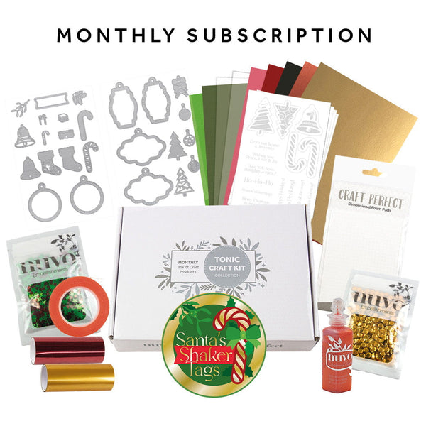 Tonic Monthly Craft Kit Subscription - Kit 98 - Santa's Shaker Tags