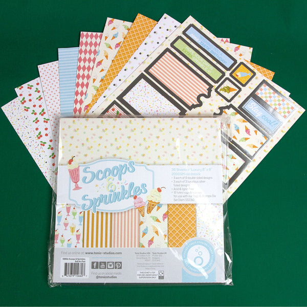 Scoops & Sprinkles 8" x 8" Patterned Paper Pad