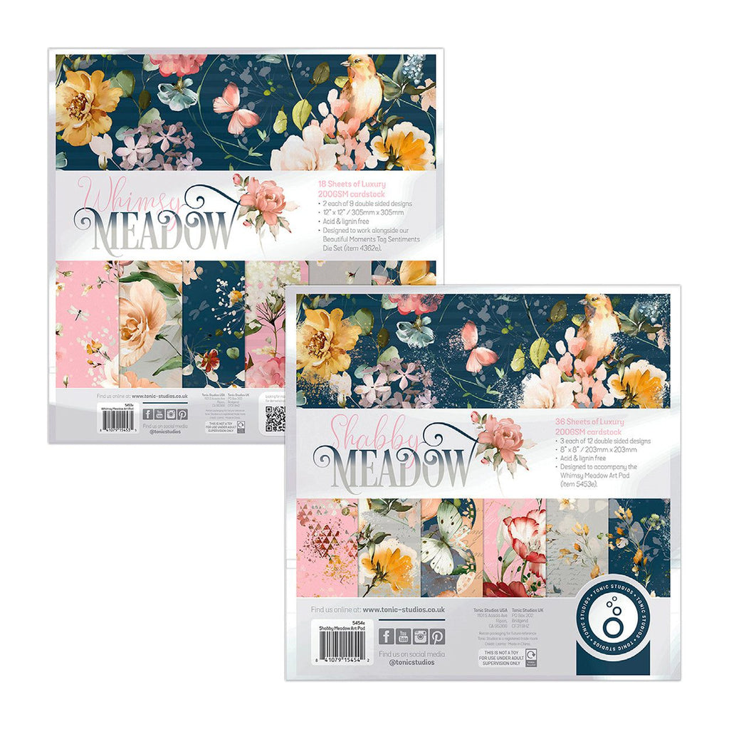 Whimsy & Shabby Meadow Patterned Paper Duo Set - MM92