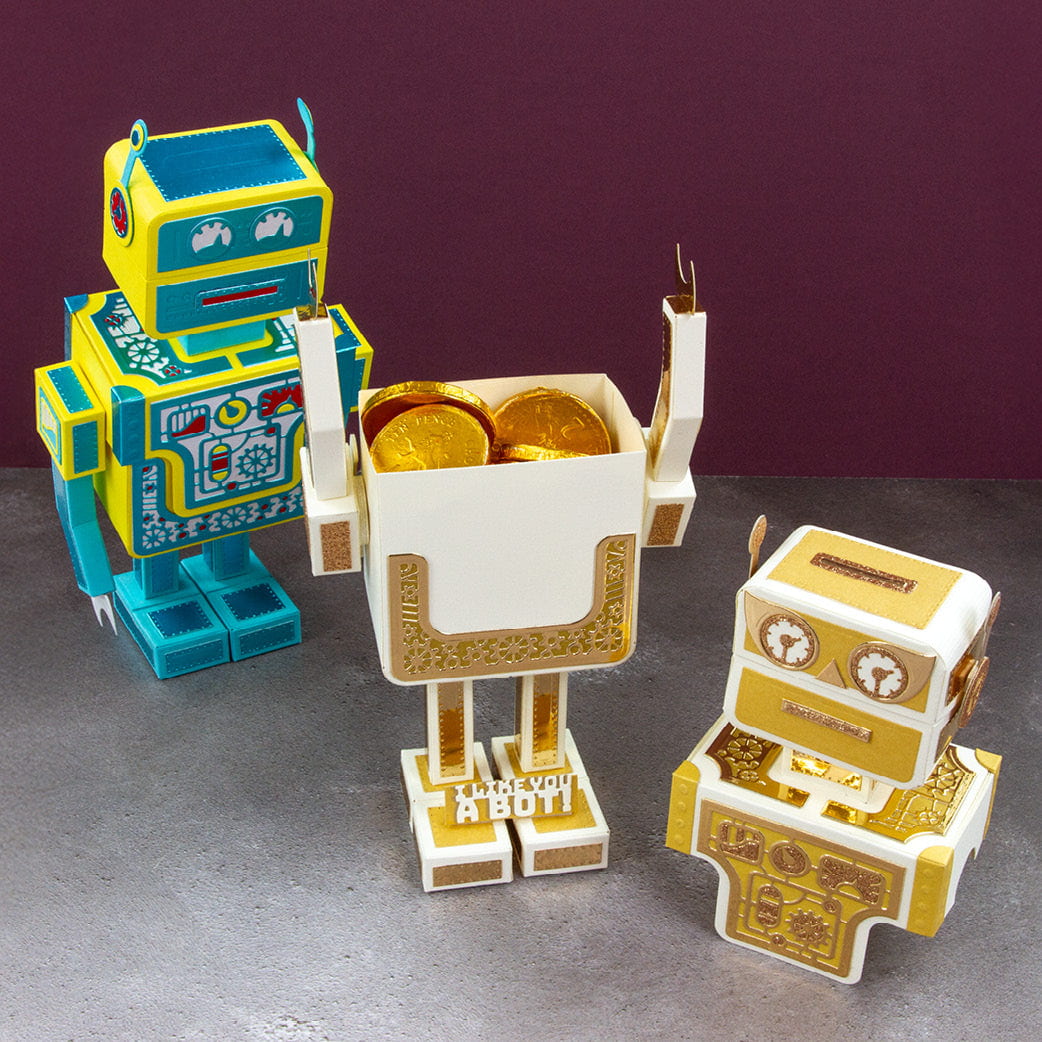 Retro Robot Gift Box Die Set