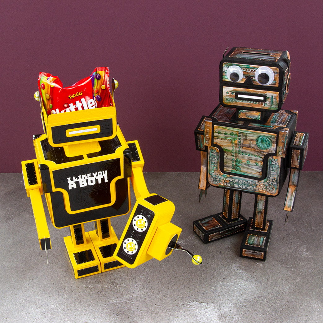 Retro Robot Gift Box Die Set