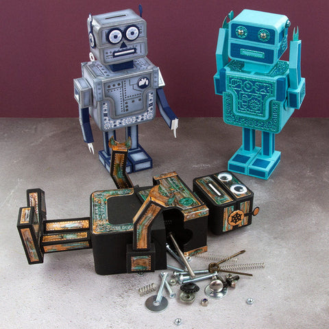 Retro Robot Gift Box Die Set