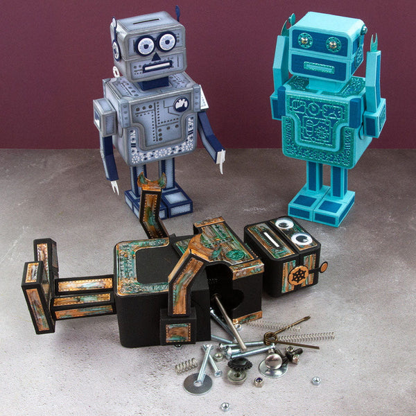 Retro Robot Gift Box Die Set