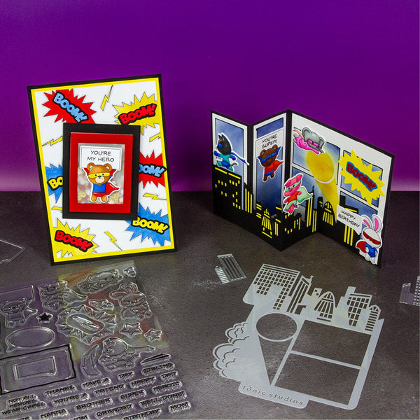 A Super Heroic Creative Collection - Die, Stamp & Stencil Set