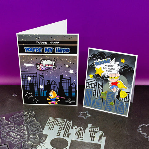 A Super Heroic Creative Collection - Die, Stamp & Stencil Set