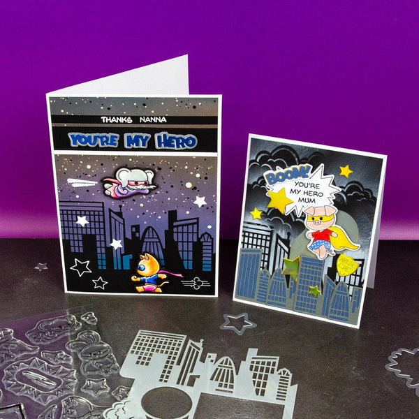 A Super Heroic Creative Collection - Die, Stamp & Stencil Set