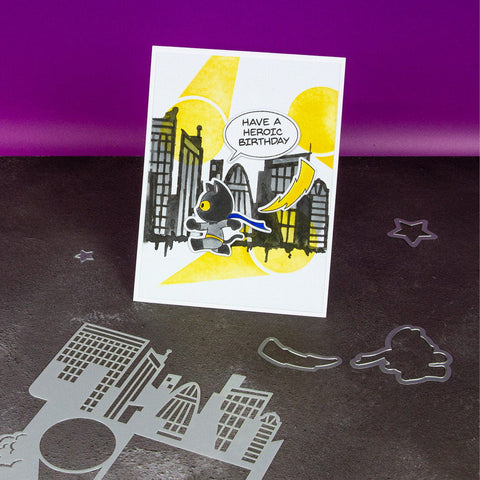 A Super Heroic Creative Collection - Die, Stamp & Stencil Set