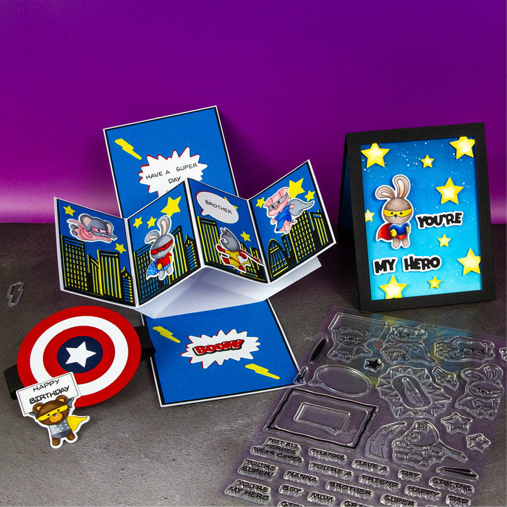 A Super Heroic Creative Collection - Die, Stamp & Stencil Set