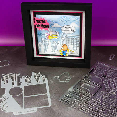 A Super Heroic Creative Collection - Die, Stamp & Stencil Set