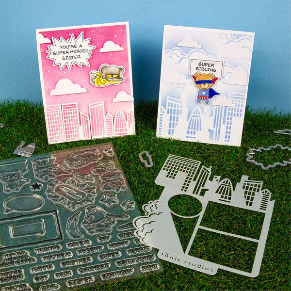 A Super Heroic Creative Collection - Die, Stamp & Stencil Set