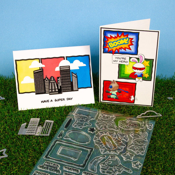 A Super Heroic Creative Collection - Die, Stamp & Stencil Set