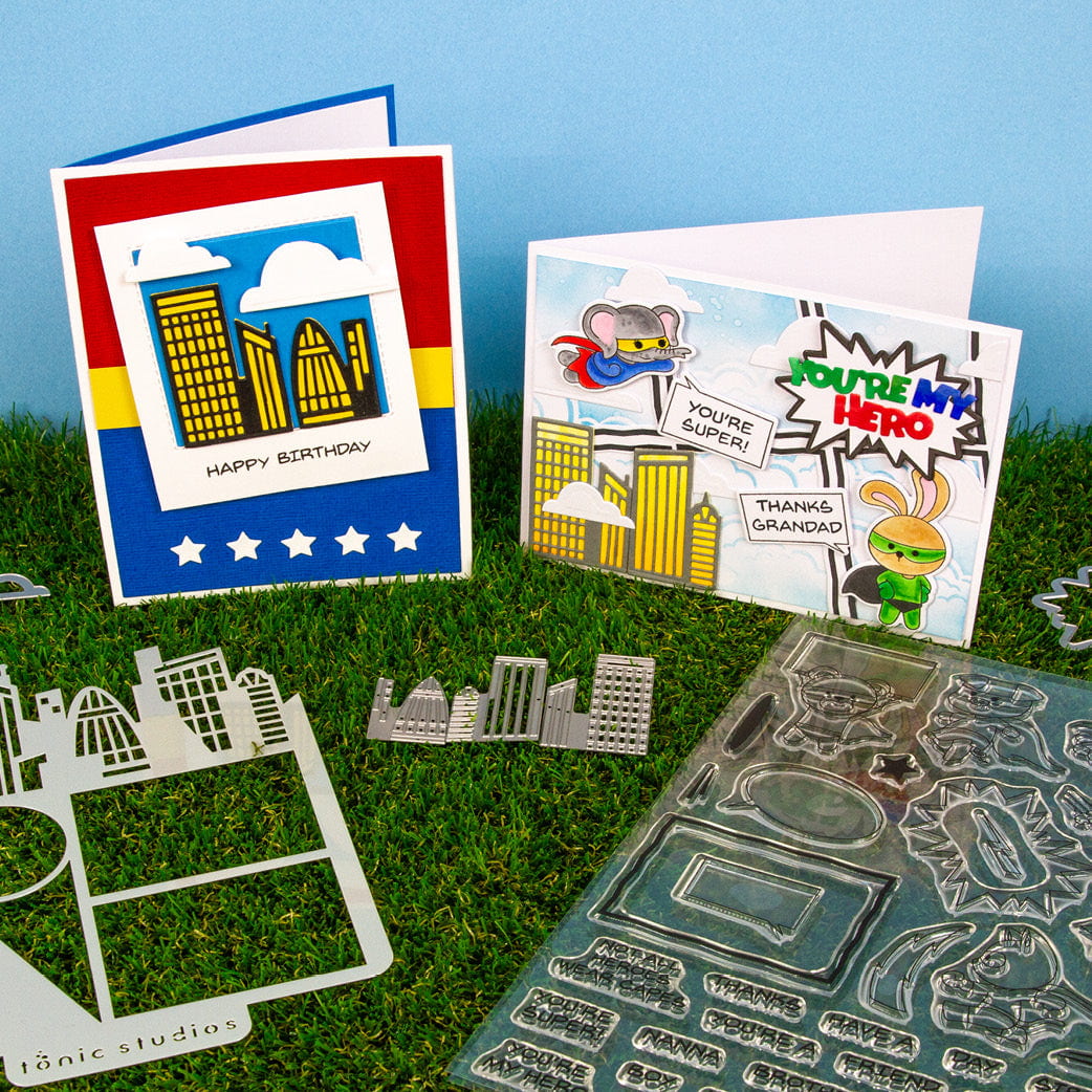 A Super Heroic Creative Collection - Die, Stamp & Stencil Set