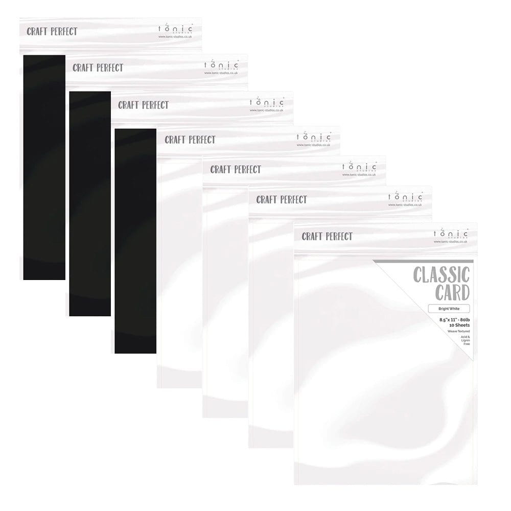Craft Perfect Classic Cardstock Black & White Bundle - PB01