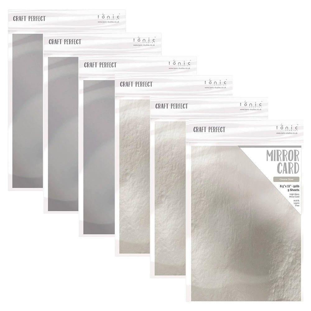Craft Perfect Mirror Card Bundle - Silver Mix