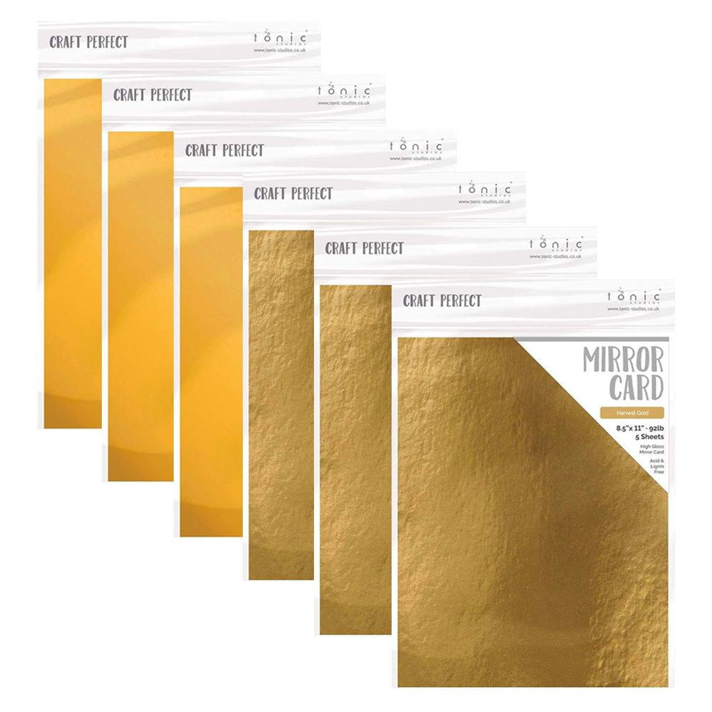 Craft Perfect Harvest Gold Mirror Card Bundle - PB07