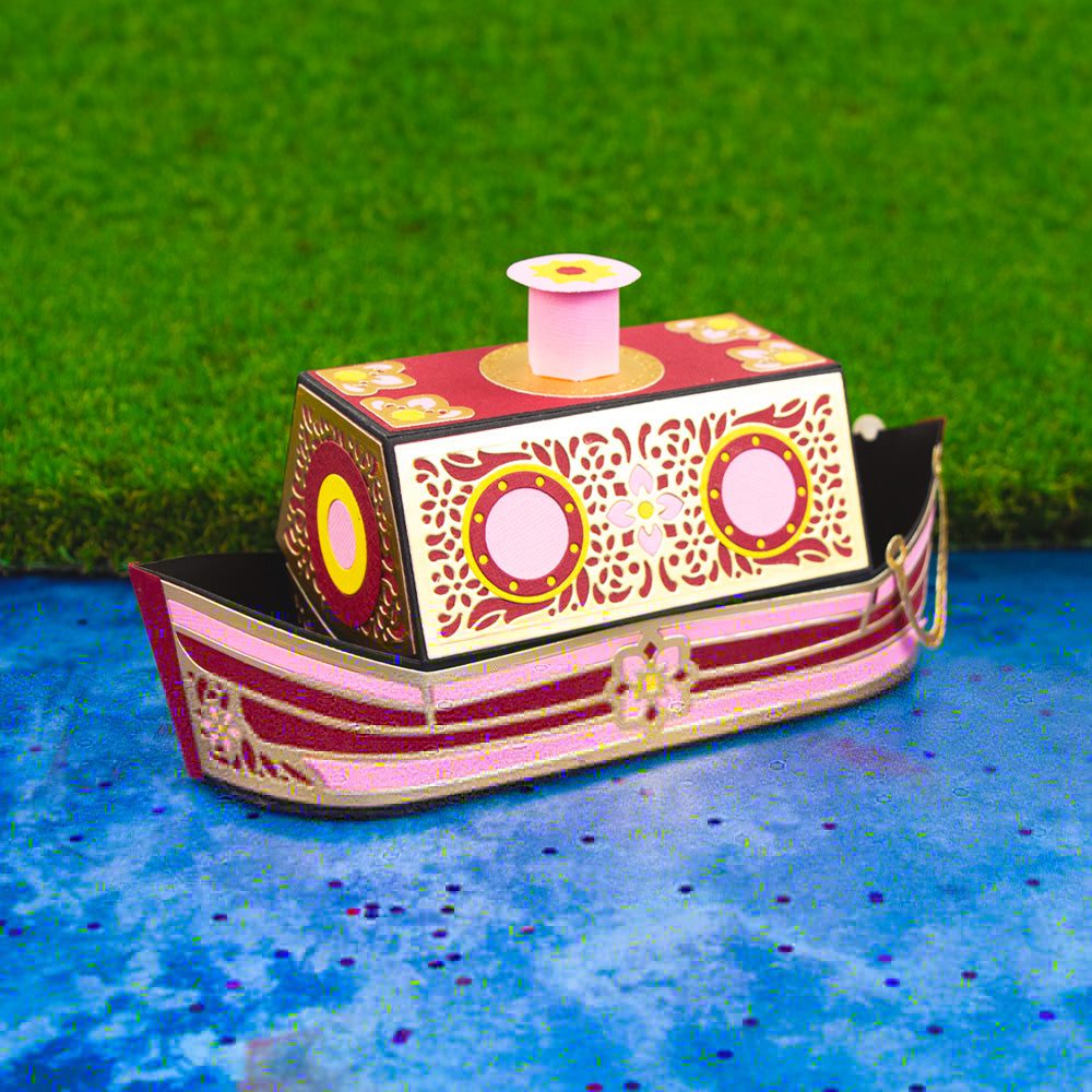 Charming Canal Boat Gift Box Showcase Die Set