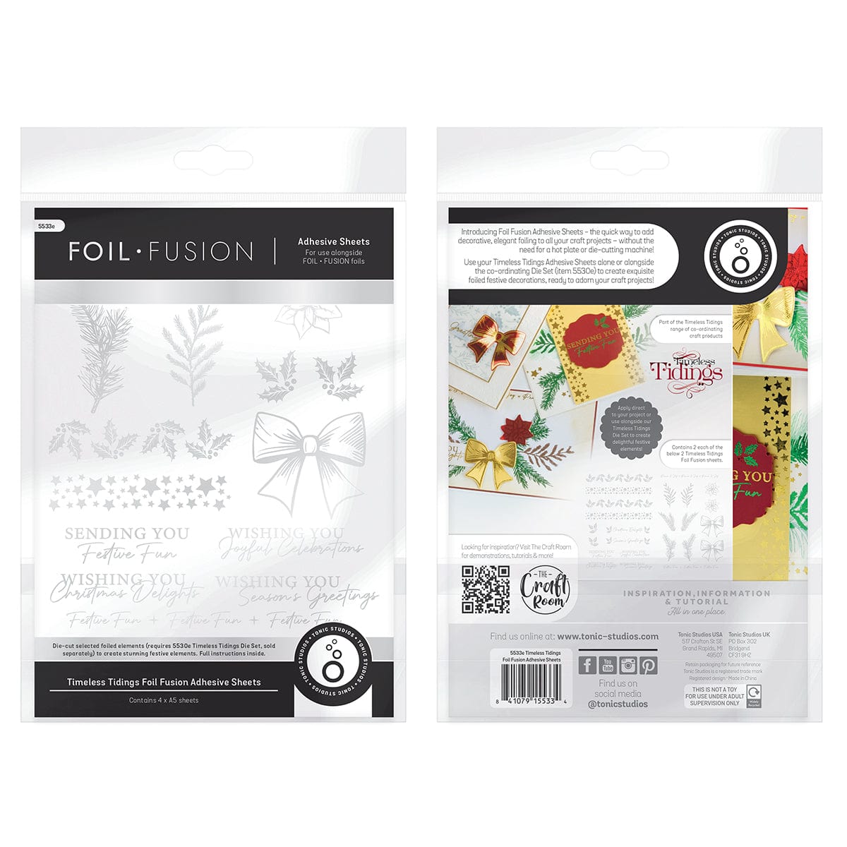 Craft Perfect Adhesives Timeless Tidings Foil Fusion Adhesive Sheets - 5533e
