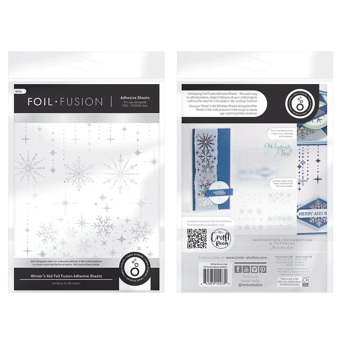 Craft Perfect Adhesives Winter's Veil Foil Fusion Adhesive Sheets - 5573e