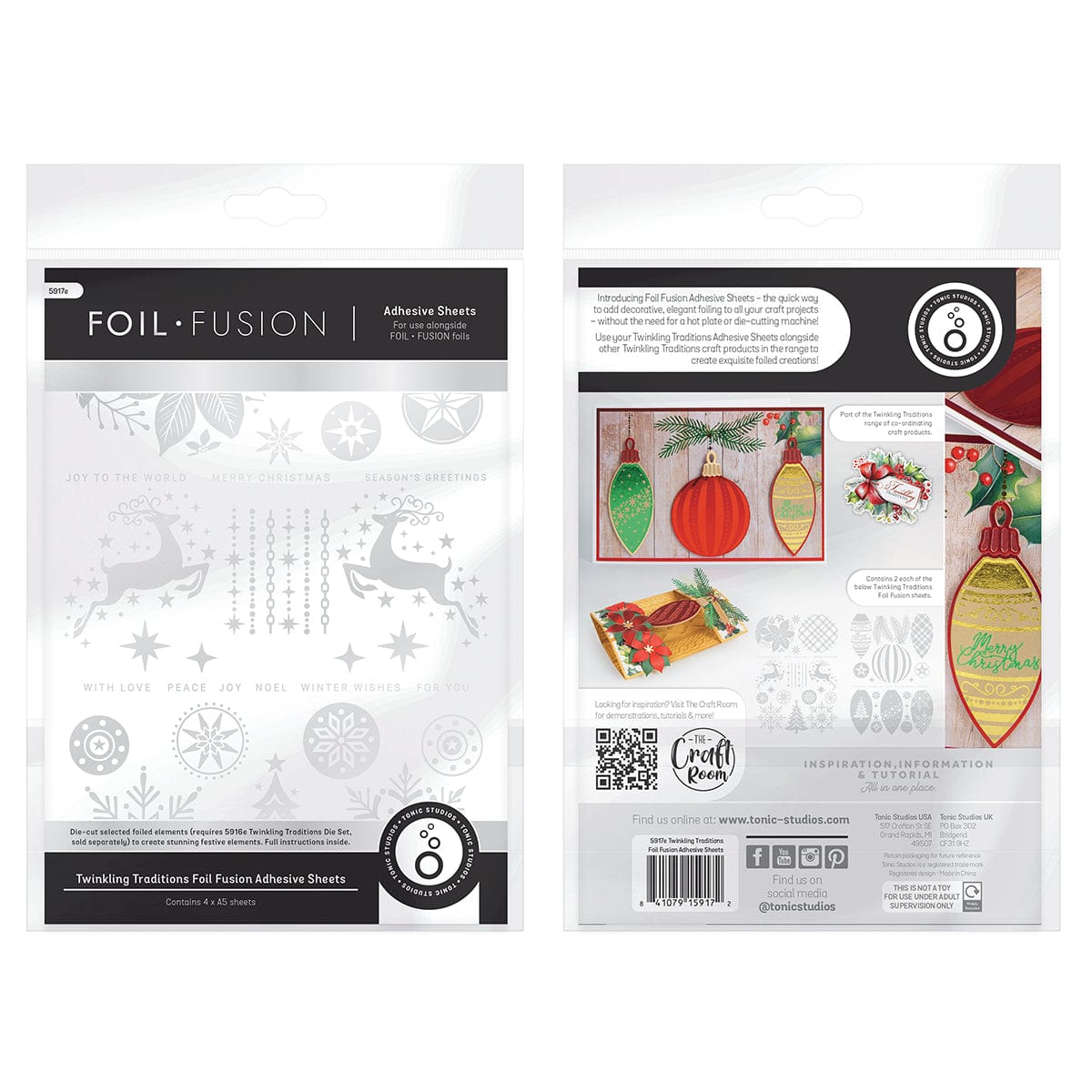 Foil Fusion Adhesives Foil Fusion - Twinkling Traditions Adhesive Sheets - 5917e