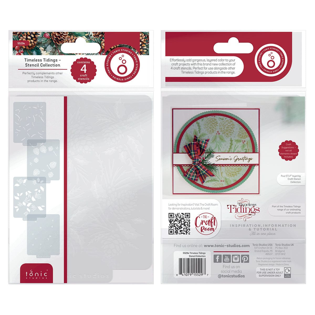 Nuvo bundle Timeless Tidings 4 Stencil Set - 5529e
