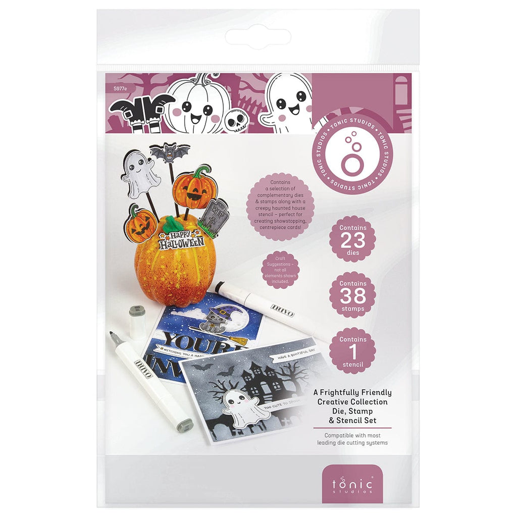 Tonic Studios Creative Collection A Frightfully Friendly Creative Collection - Die, Stamp & Stencil Set - 5977e