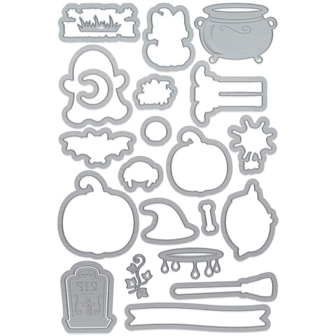 Tonic Studios Creative Collection A Frightfully Friendly Creative Collection - Die, Stamp & Stencil Set - 5977e