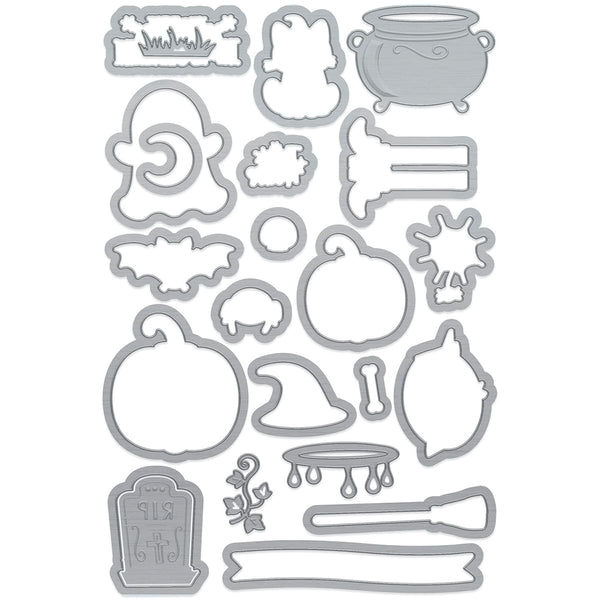 Tonic Studios Creative Collection A Frightfully Friendly Creative Collection - Die, Stamp & Stencil Set - 5977e