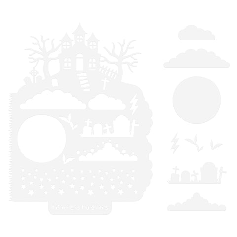 Tonic Studios Creative Collection A Frightfully Friendly Creative Collection - Die, Stamp & Stencil Set - 5977e