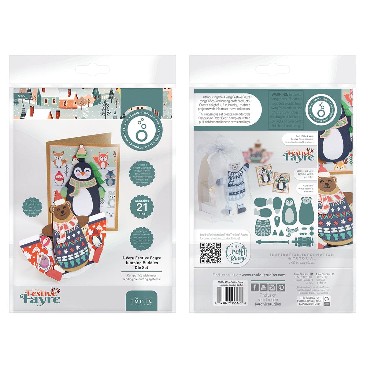 Tonic Studios Designers Choice A Very Festive Fayre Jumping Buddies Die Set - 5560e
