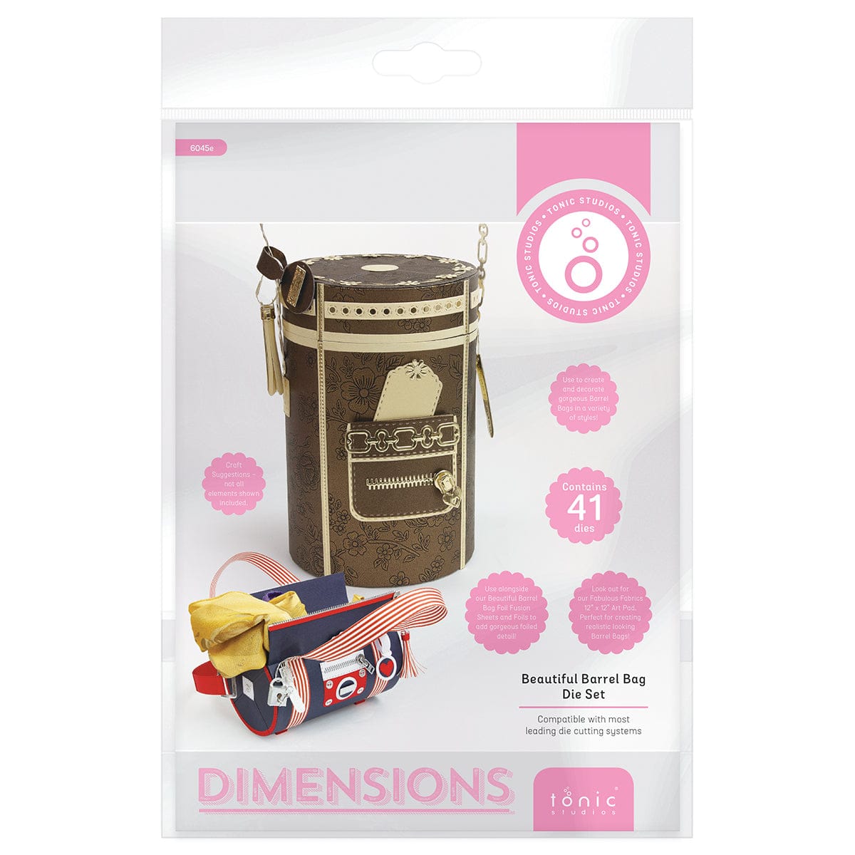 Tonic Studios Die Cutting Beautiful Barrel Bag Die Set - 6045e
