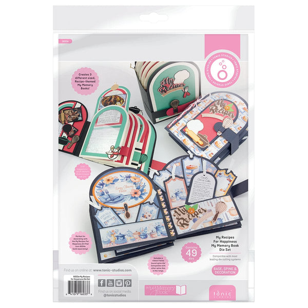 Tonic Studios Die Cutting My Memory Book - My Recipes For Happiness Die Set - 6033E