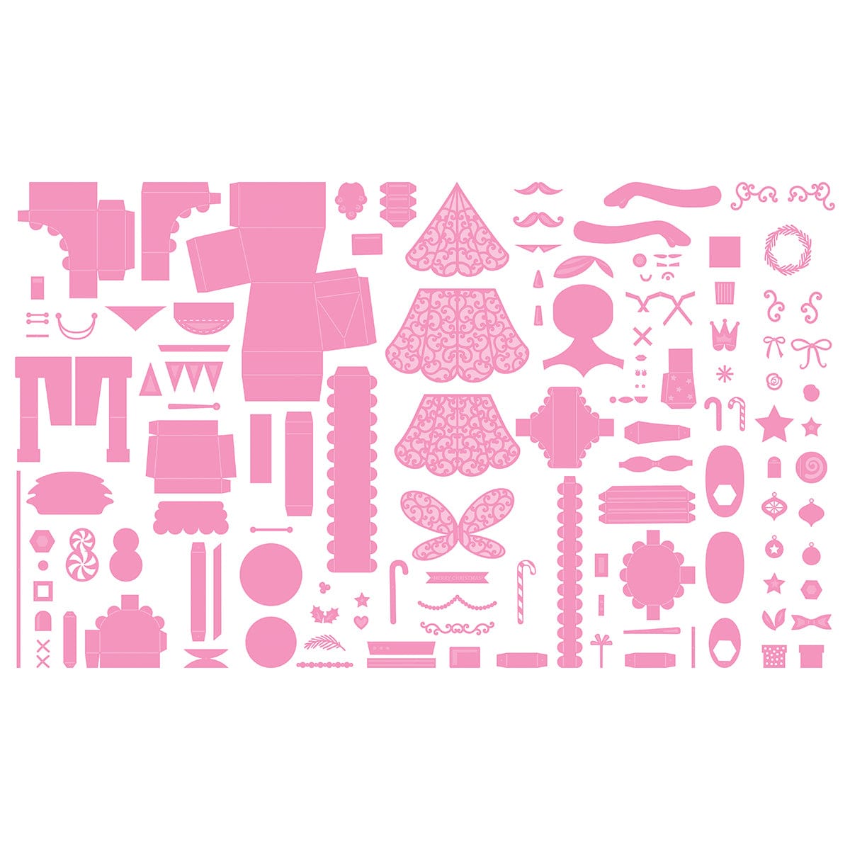 Tonic Studios Die Cutting Nutcracker Soldier & Sugar Plum Fairy Gift Box Die Collection - 5867e