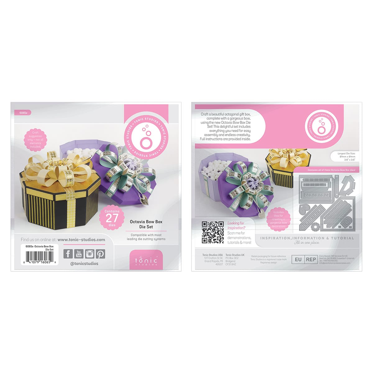 Tonic Studios Die Cutting Octavia Bow Box - Create & Make Die Set - CREATE23