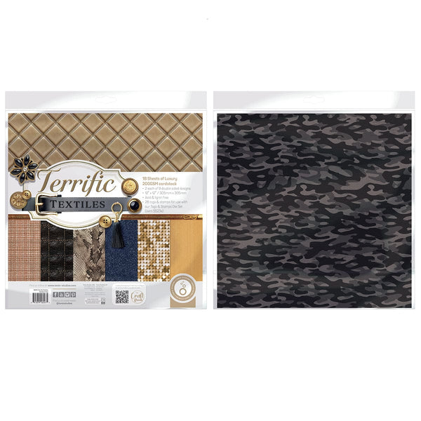 Tonic Studios Die Cutting Terrific Textiles 12" x 12" Patterned Paper Pad - 6047e