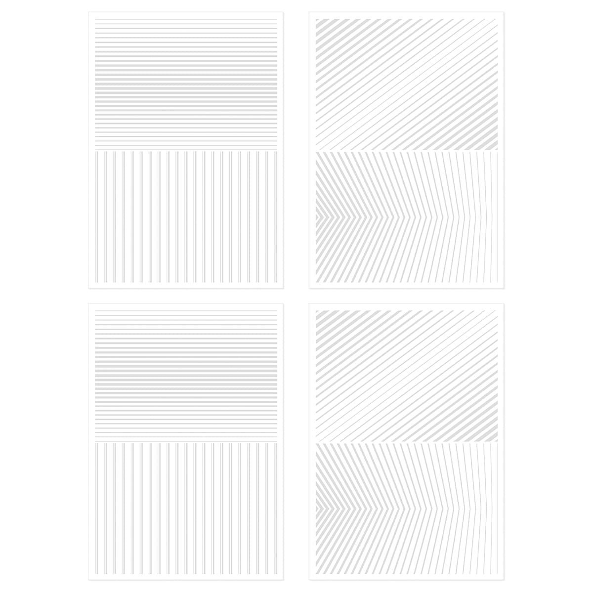 Tonic Studios Dimensions Foil Fusion - Simple Stripes Adhesive Sheets - 6062e