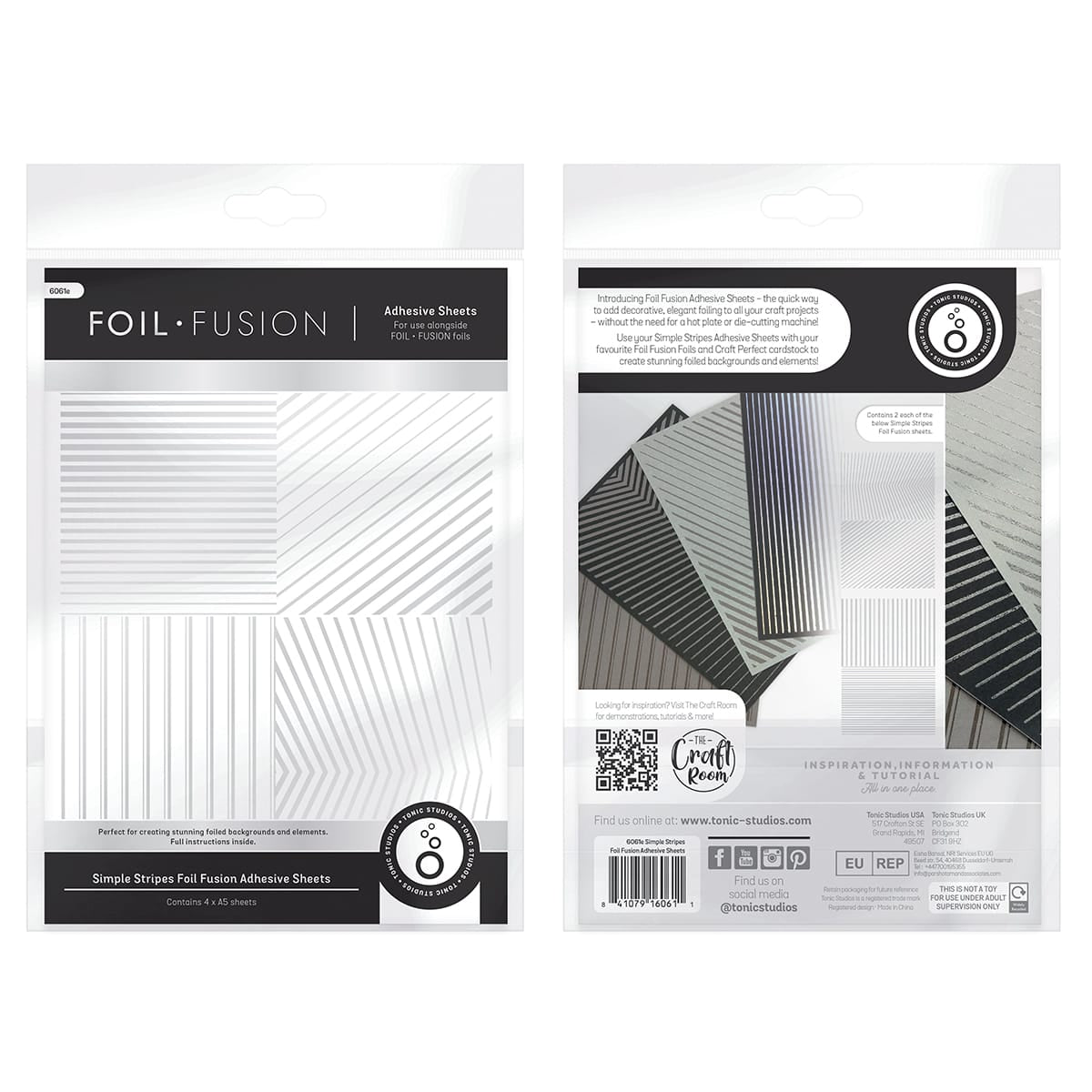 Tonic Studios Dimensions Foil Fusion - Simple Stripes Adhesive Sheets - 6062e