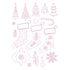 Tonic Studios Stamps A Candy Cane Christmas 3 Stockings Stamp Set - 5541e