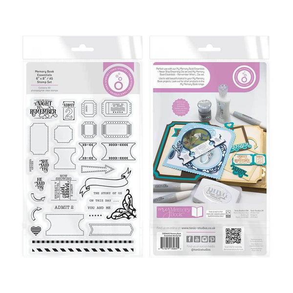 Tonic Studios - My Memory Book Essentials - 6" x 8" Stamp Set - 3064e