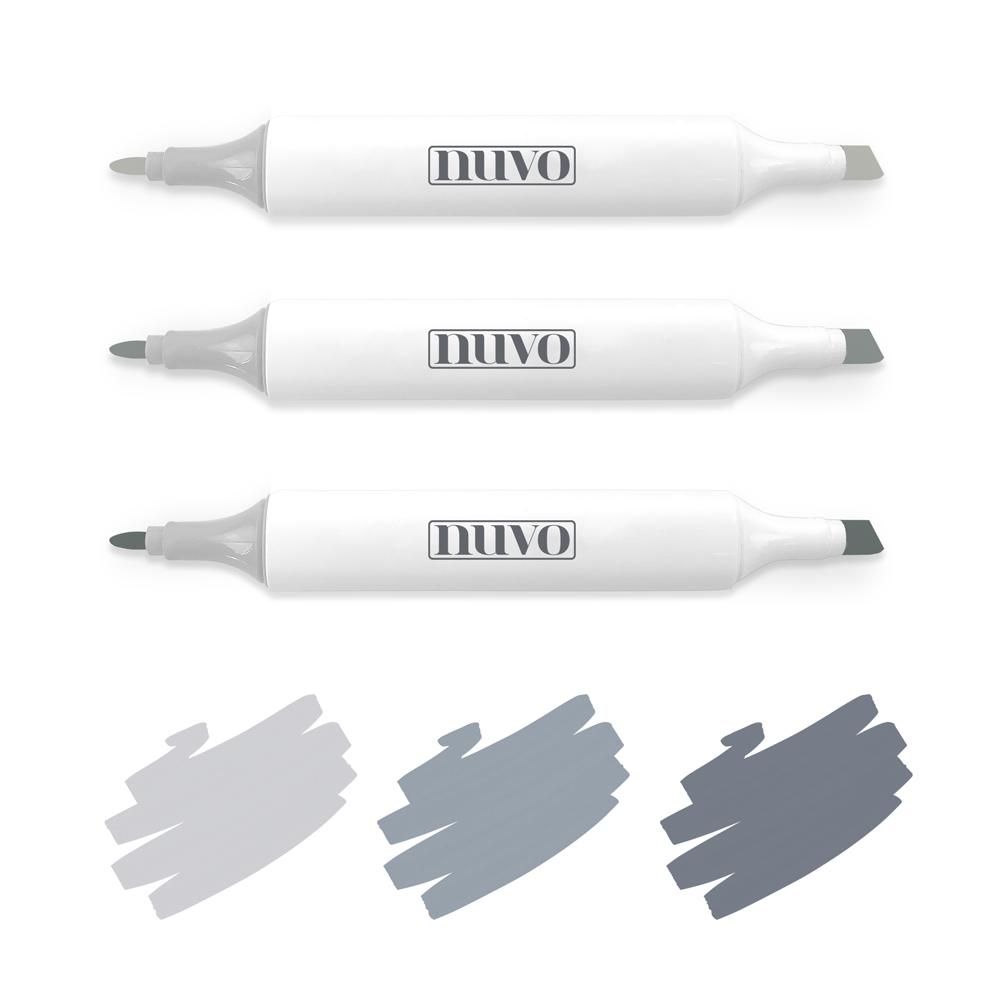 Nuvo - Alcohol Marker Pen Collection - Stormy Greys - 319n