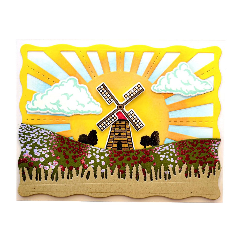 Stamp Club - Golden Sunrise - Stamp & Die Set - SC24