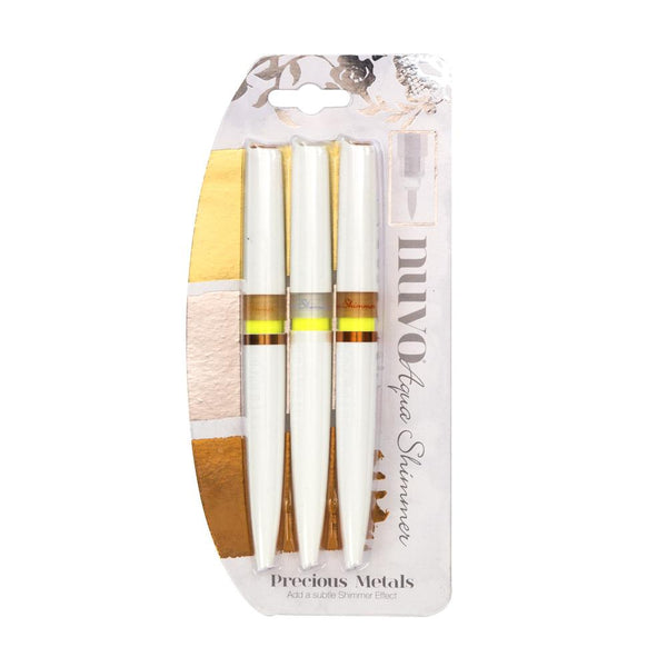 Nuvo Precious Metals Aqua Shimmer Pens (3 pack) - 883n