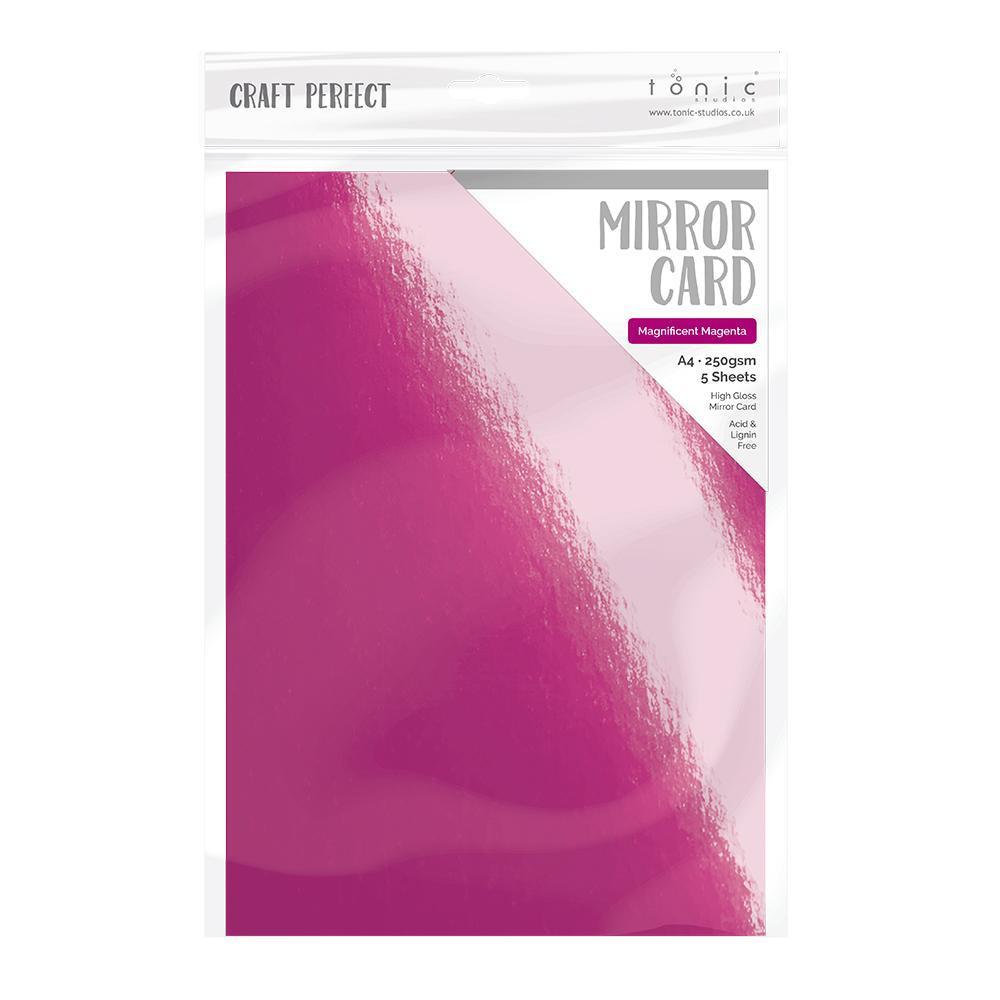 Mirror Card - Craft Perfect - Mirror Card High Gloss - Magnifica Magenta - A4 (5/PK) - 8700e