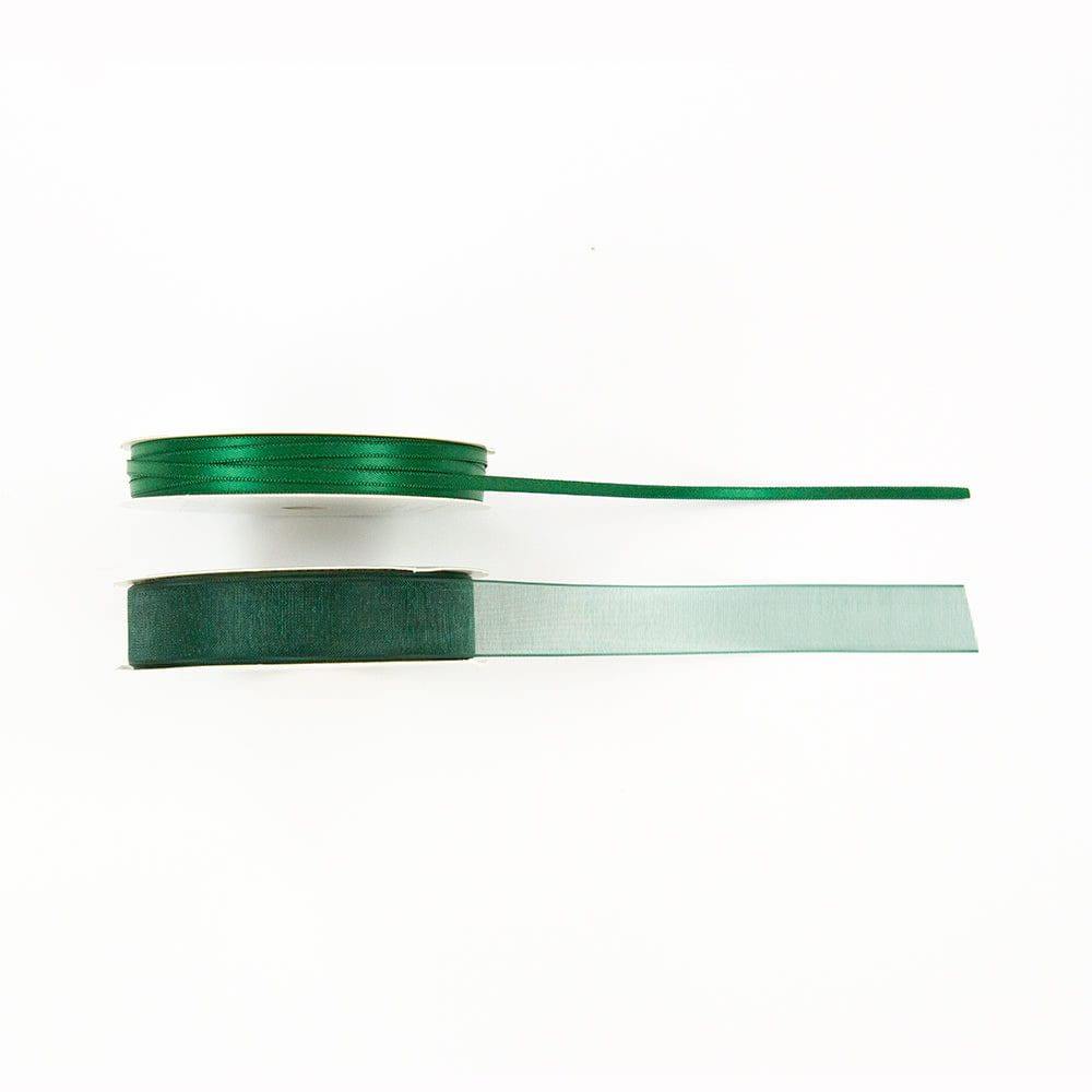 Craft Perfect - Ribbon - Organza - Forest Green - 8982e