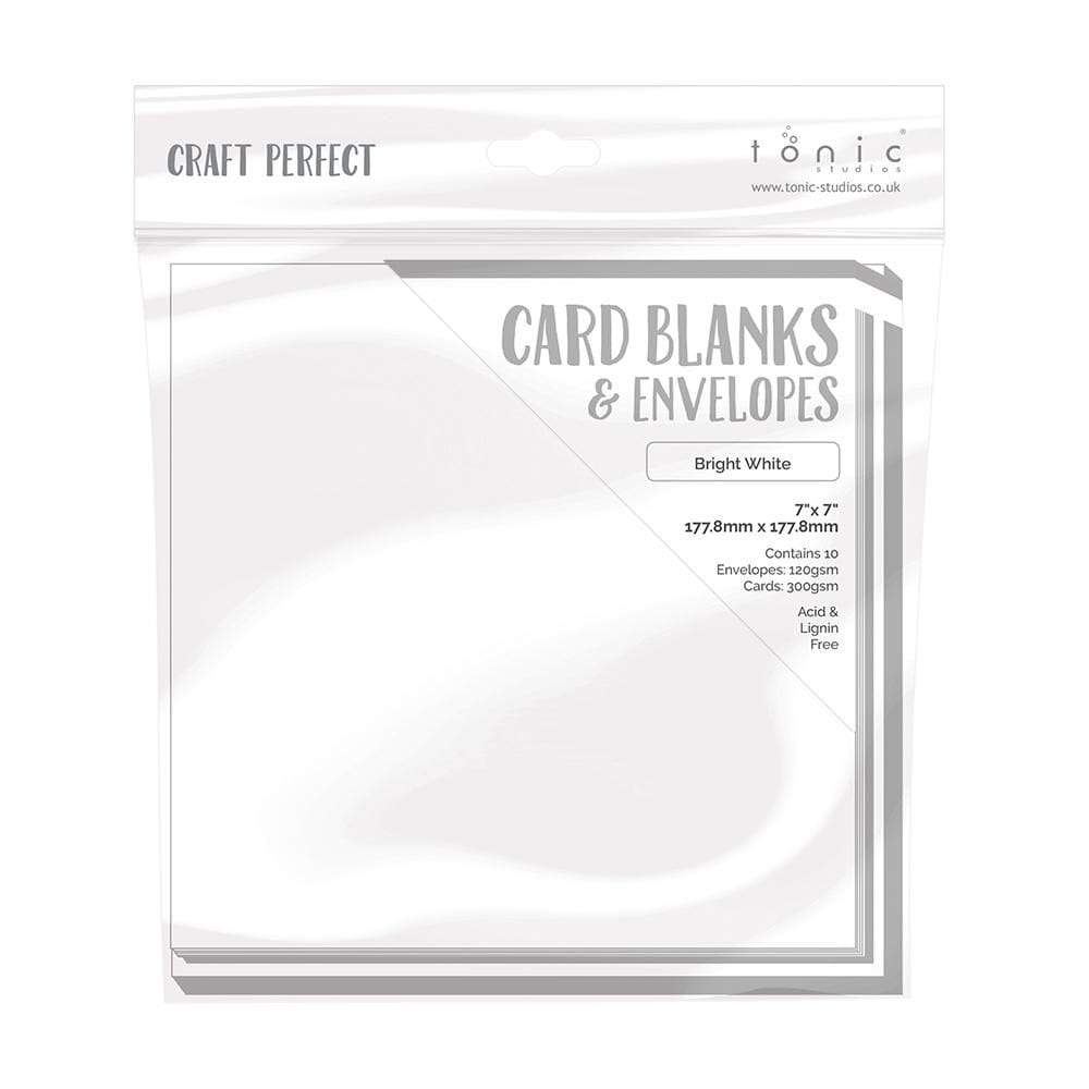 Craft Perfect - 10 Card Blanks & Envelopes - Bright White - 7