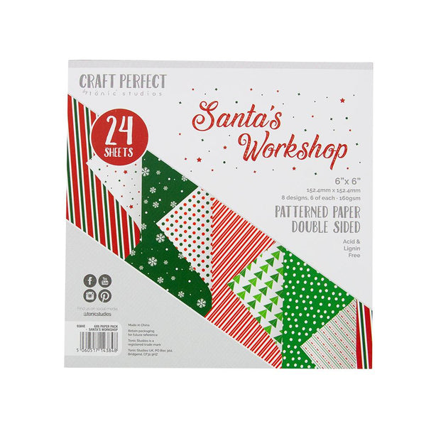6x6 Santa's Workshop Patterned Cardstock Pad (48 sheets) - 9384e