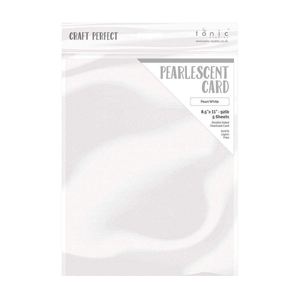 Craft Perfect - Pearlescent Card - Pearl White - 8.5" x 11" (5/PK) - tonicstudios